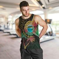 Vanuatu Espiritu Santo Island Men Tank Top Beach Landscape LT05 Black - Polynesian Pride
