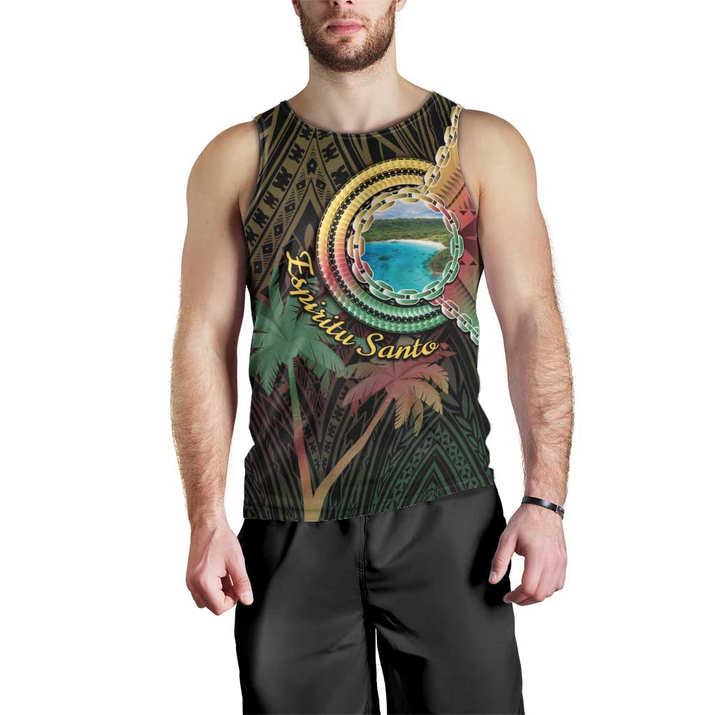 Vanuatu Espiritu Santo Island Men Tank Top Beach Landscape LT05 - Polynesian Pride