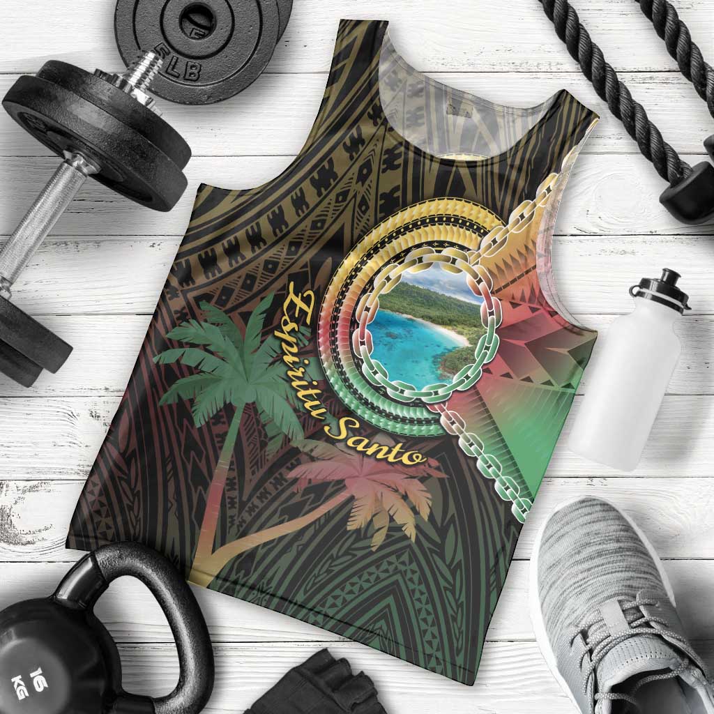 Vanuatu Espiritu Santo Island Men Tank Top Beach Landscape LT05 - Polynesian Pride