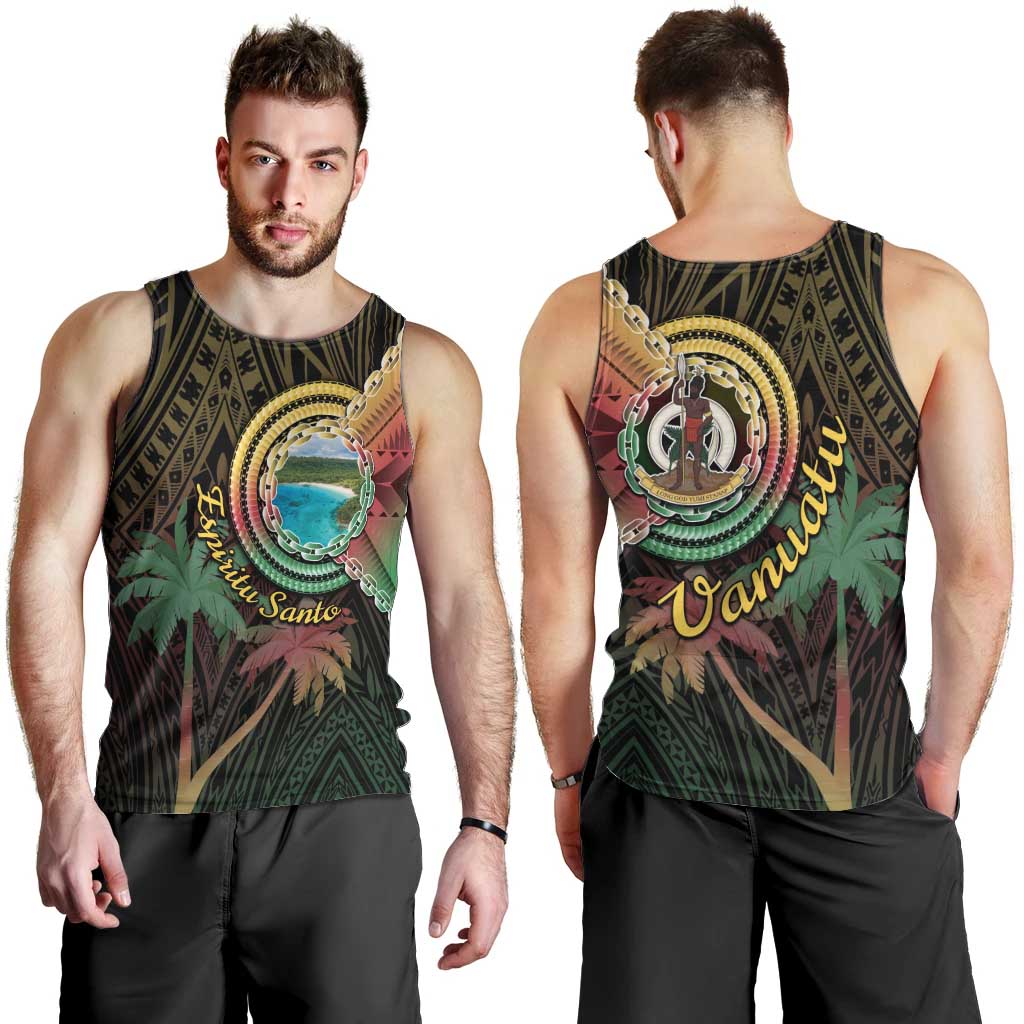 Vanuatu Espiritu Santo Island Men Tank Top Beach Landscape LT05 - Polynesian Pride