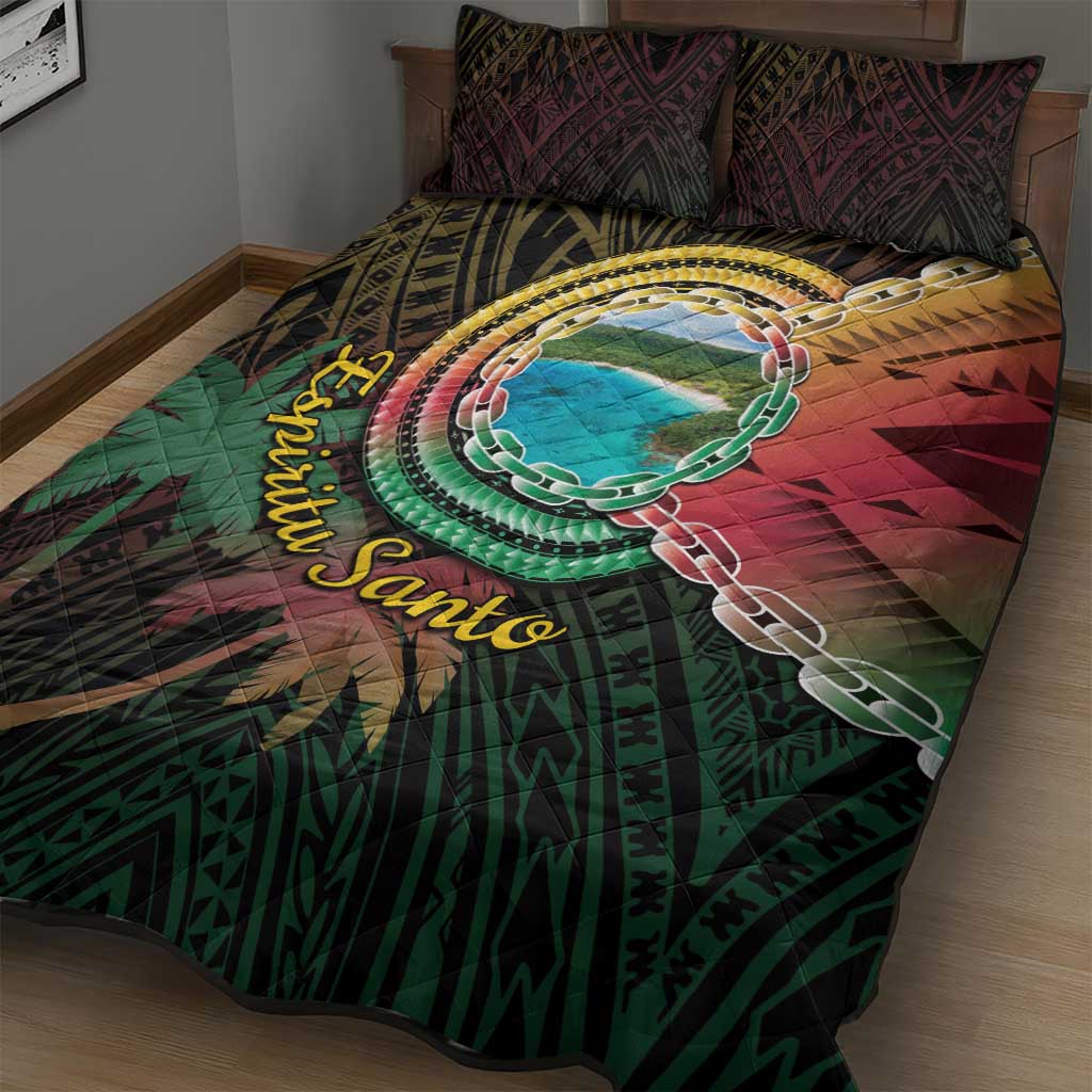 Vanuatu Espiritu Santo Island Quilt Bed Set Beach Landscape LT05 - Polynesian Pride