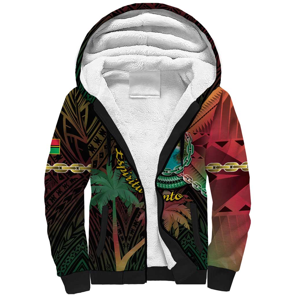 Vanuatu Espiritu Santo Island Sherpa Hoodie Beach Landscape