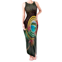 Vanuatu Espiritu Santo Island Tank Maxi Dress Beach Landscape LT05 Women Black - Polynesian Pride