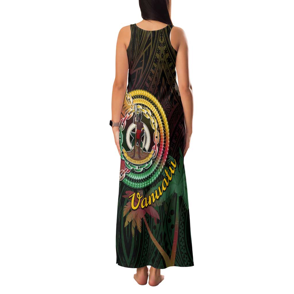 Vanuatu Espiritu Santo Island Tank Maxi Dress Beach Landscape LT05 - Polynesian Pride