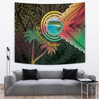 Vanuatu Espiritu Santo Island Tapestry Beach Landscape LT05 Black - Polynesian Pride