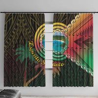 Vanuatu Espiritu Santo Island Window Curtain Beach Landscape LT05 With Hooks Black - Polynesian Pride