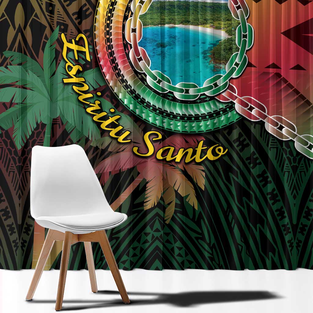 Vanuatu Espiritu Santo Island Window Curtain Beach Landscape LT05 - Polynesian Pride