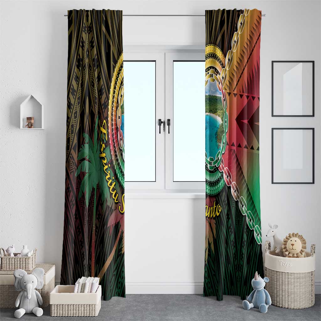 Vanuatu Espiritu Santo Island Window Curtain Beach Landscape LT05 - Polynesian Pride