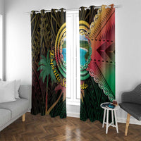 Vanuatu Espiritu Santo Island Window Curtain Beach Landscape LT05 With Grommets Black - Polynesian Pride