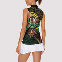 Vanuatu Espiritu Santo Island Women Sleeveless Polo Shirt Beach Landscape