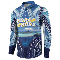 Personalised French Polynesia Bora Bora Button Sweatshirt Beach Landscape Polynesian Style LT05 - Polynesian Pride