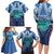 Personalised French Polynesia Bora Bora Family Matching Long Sleeve Bodycon Dress and Hawaiian Shirt Beach Landscape Polynesian Style