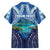 Personalised French Polynesia Bora Bora Family Matching Off The Shoulder Long Sleeve Dress and Hawaiian Shirt Beach Landscape Polynesian Style