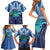 Personalised French Polynesia Bora Bora Family Matching Short Sleeve Bodycon Dress and Hawaiian Shirt Beach Landscape Polynesian Style