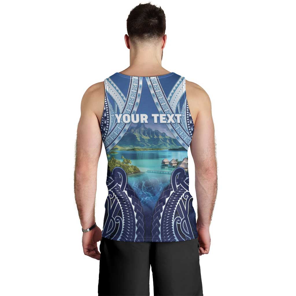Personalised French Polynesia Bora Bora Men Tank Top Beach Landscape Polynesian Style LT05 - Polynesian Pride