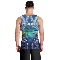 Personalised French Polynesia Bora Bora Men Tank Top Beach Landscape Polynesian Style LT05 - Polynesian Pride