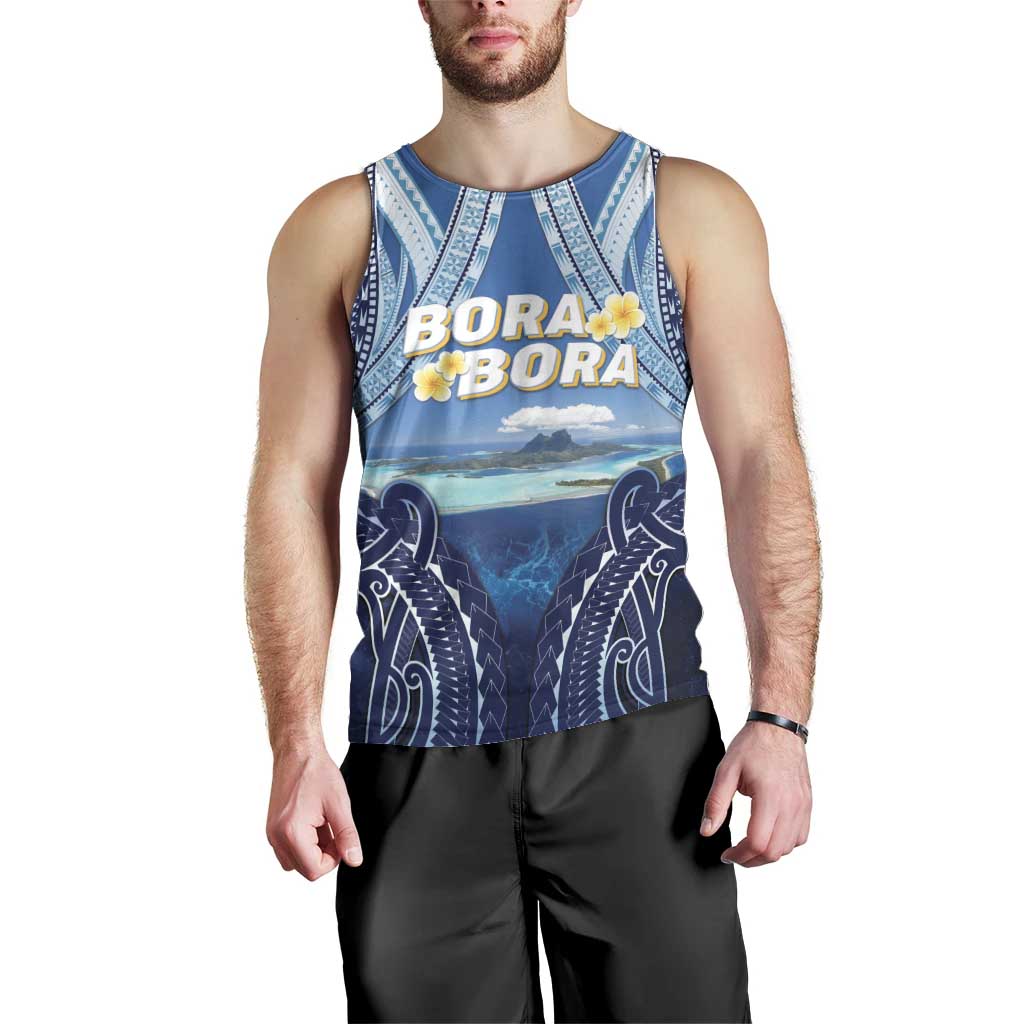 Personalised French Polynesia Bora Bora Men Tank Top Beach Landscape Polynesian Style LT05 - Polynesian Pride