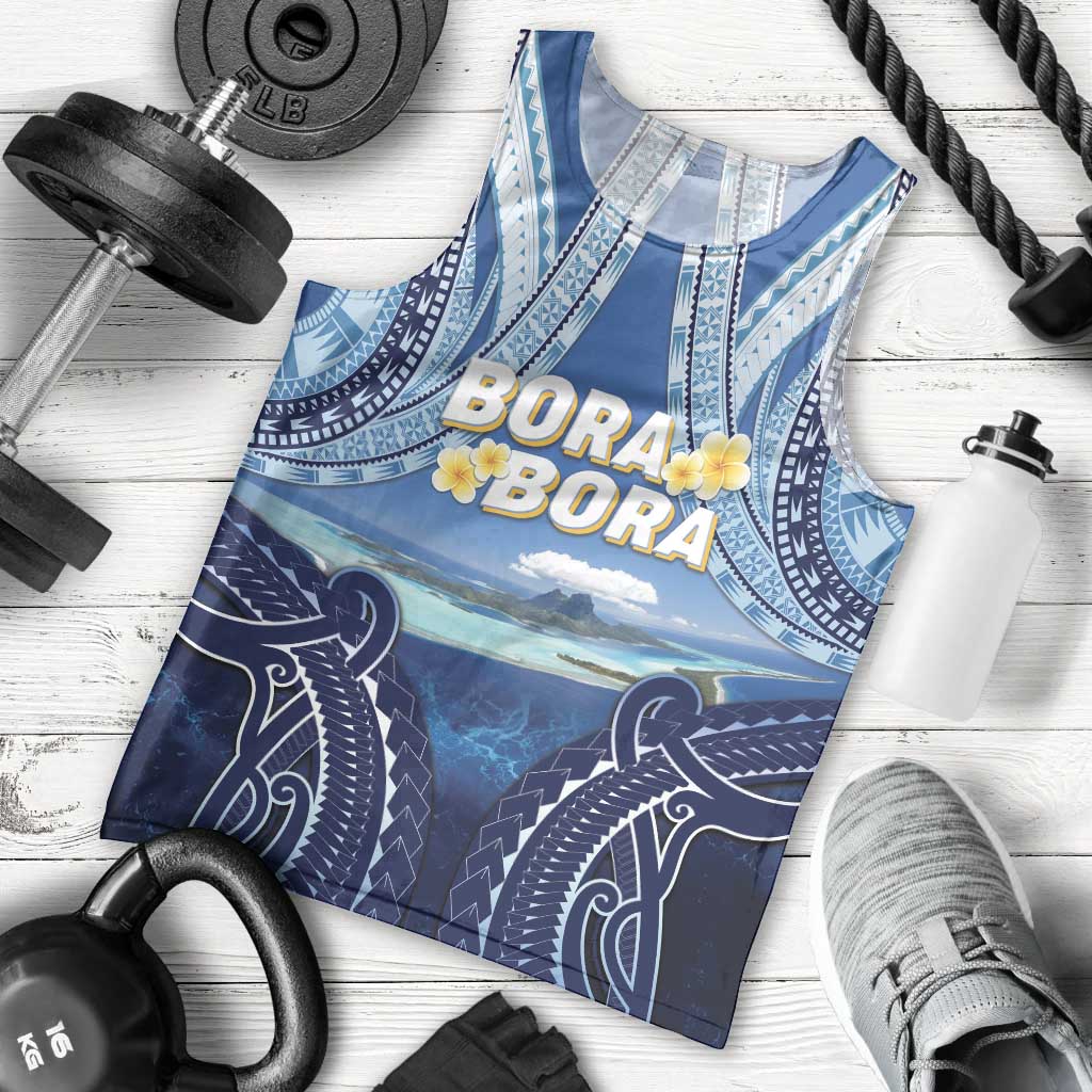 Personalised French Polynesia Bora Bora Men Tank Top Beach Landscape Polynesian Style LT05 - Polynesian Pride