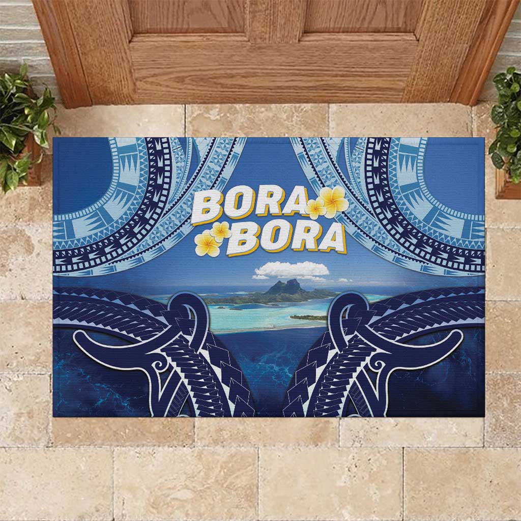 French Polynesia Bora Bora Rubber Doormat Beach Landscape Polynesian Style