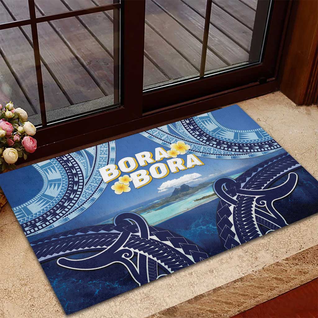 French Polynesia Bora Bora Rubber Doormat Beach Landscape Polynesian Style LT05 - Polynesian Pride
