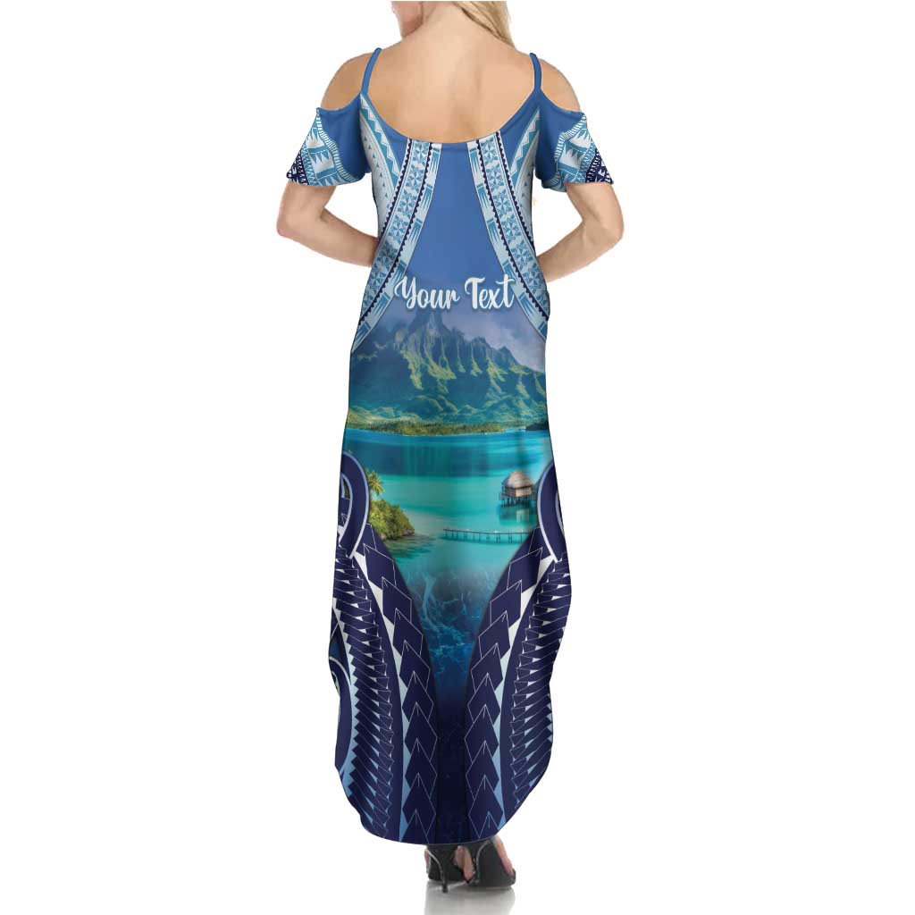 Personalised French Polynesia Bora Bora Summer Maxi Dress Beach Landscape Polynesian Style LT05 - Polynesian Pride