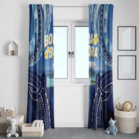 French Polynesia Bora Bora Window Curtain Beach Landscape Polynesian Style LT05 - Polynesian Pride