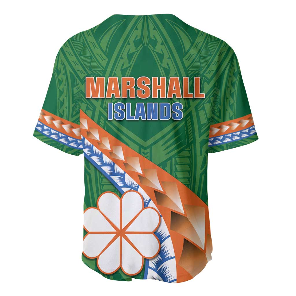 Personalised Marshall Islands Kwajalein Atoll Baseball Jersey Polynesian Tribal Tattoo