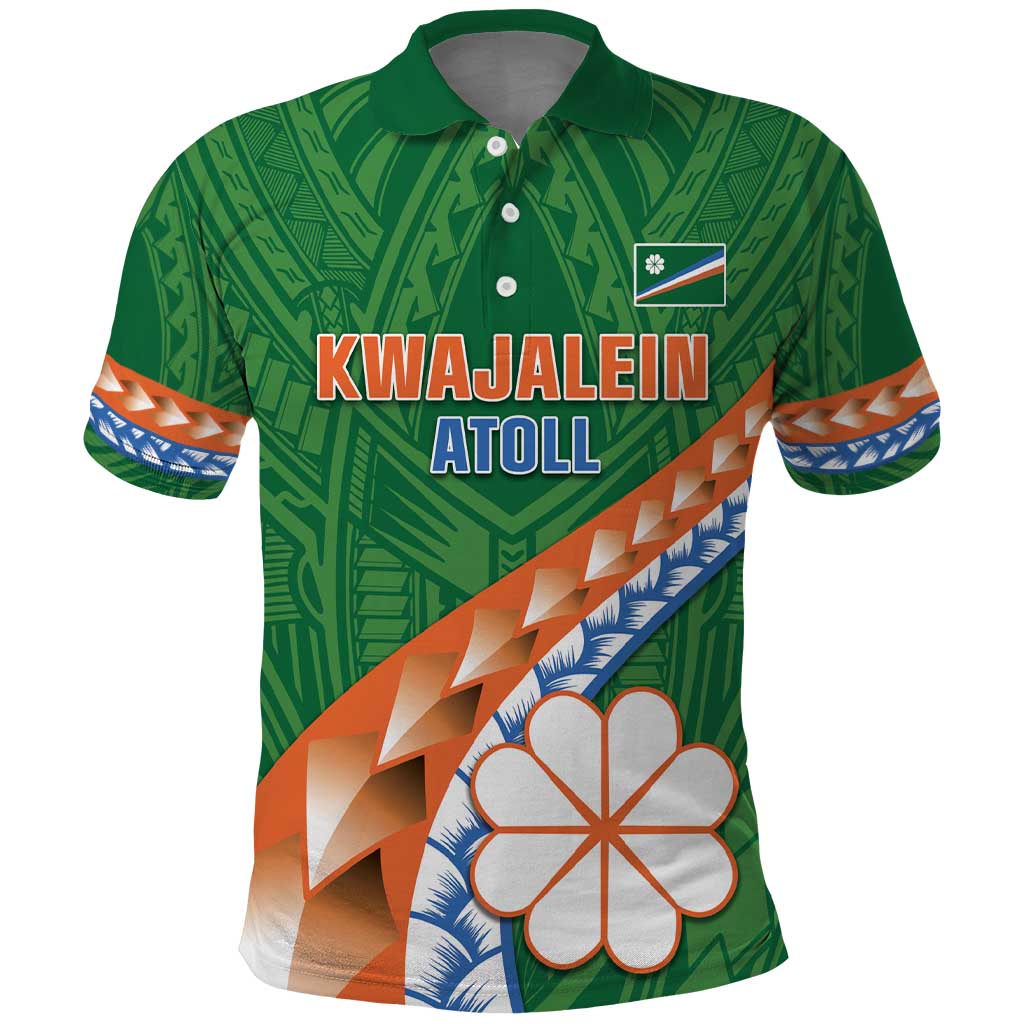 Personalised Marshall Islands Kwajalein Atoll Polo Shirt Polynesian Tribal Tattoo