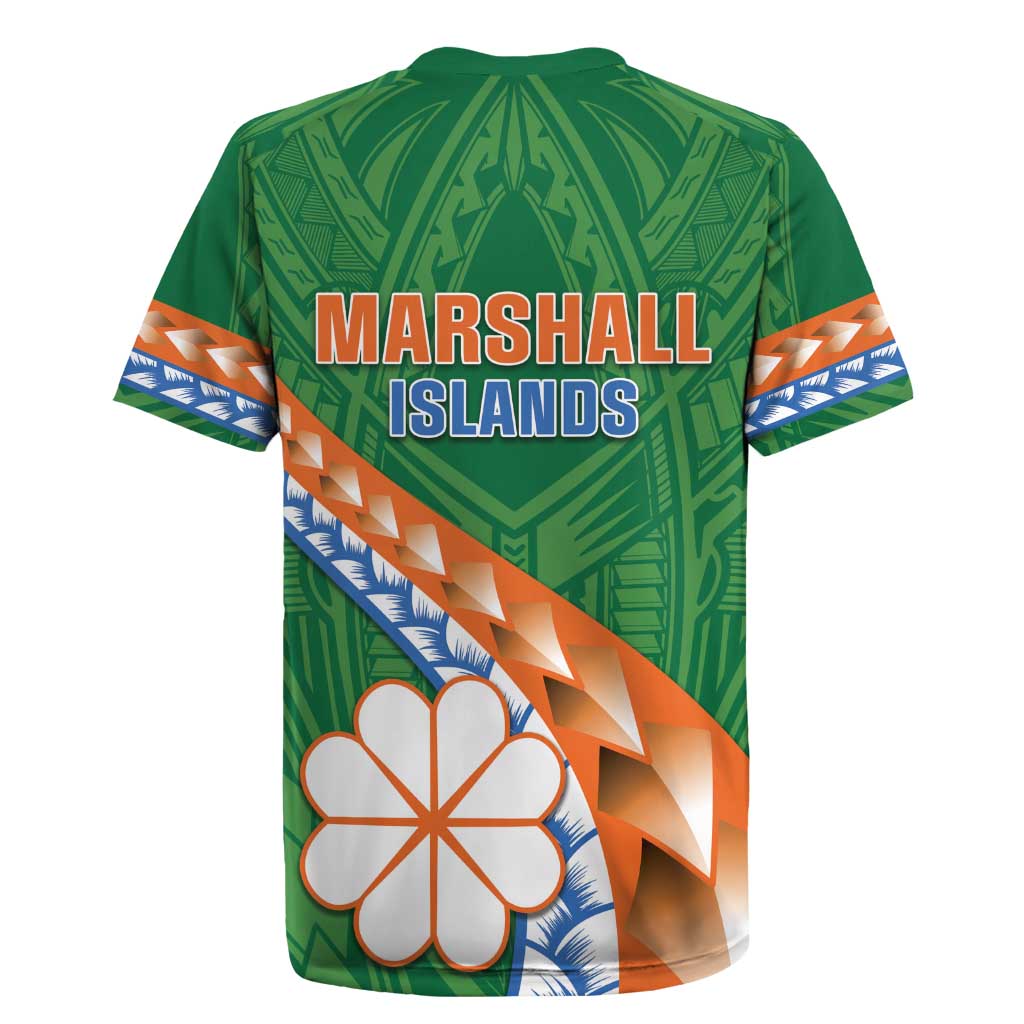 Personalised Marshall Islands Kwajalein Atoll Rugby Jersey Polynesian Tribal Tattoo
