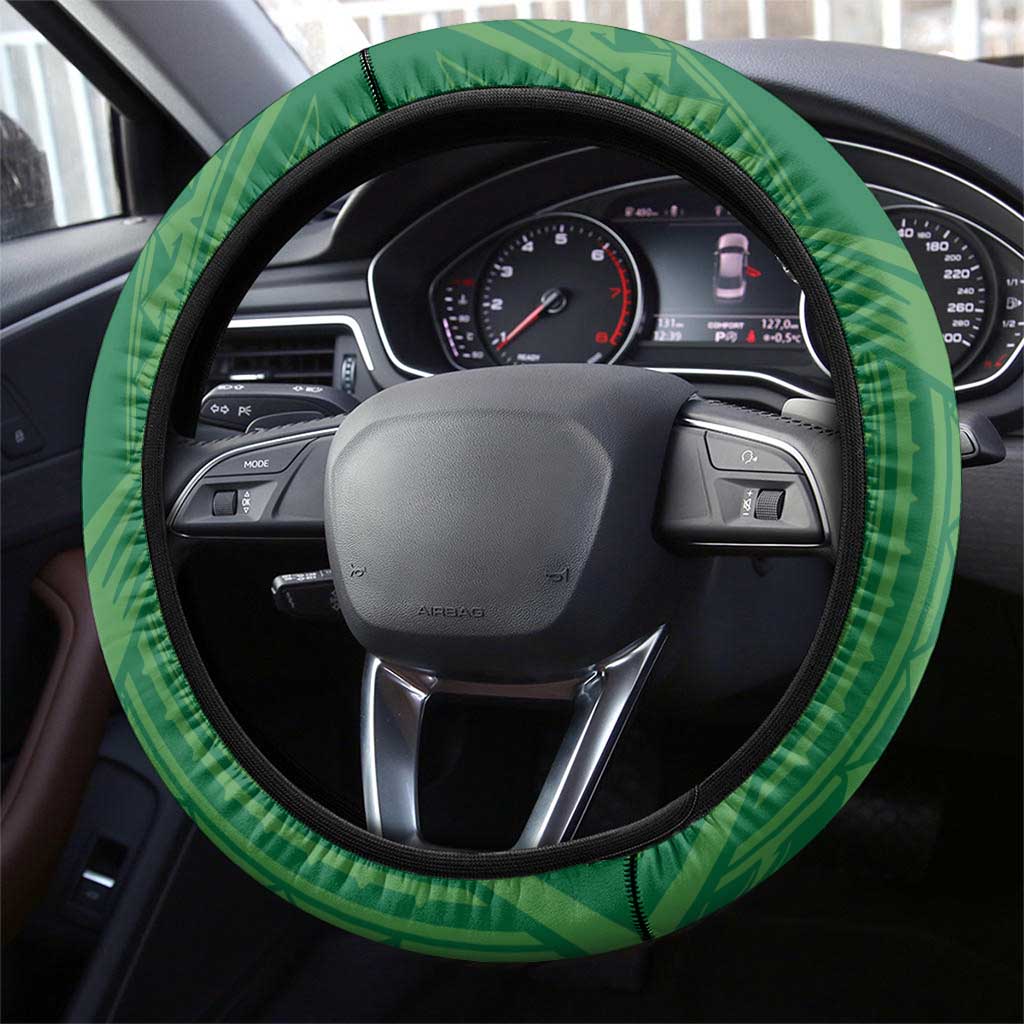 Marshall Islands Kwajalein Atoll Steering Wheel Cover Polynesian Tribal Tattoo