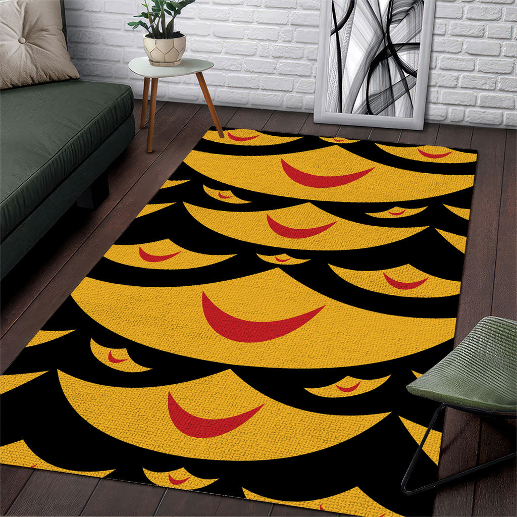 Hawaii Ahu Ula Inspired Area Rug Black Version