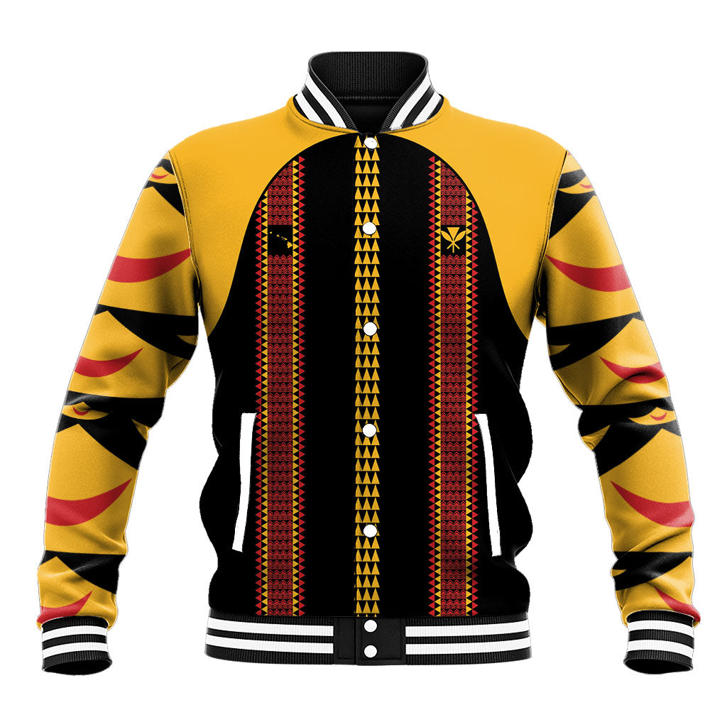 Hawaii Ahu Ula Inspired Baseball Jacket Black Version