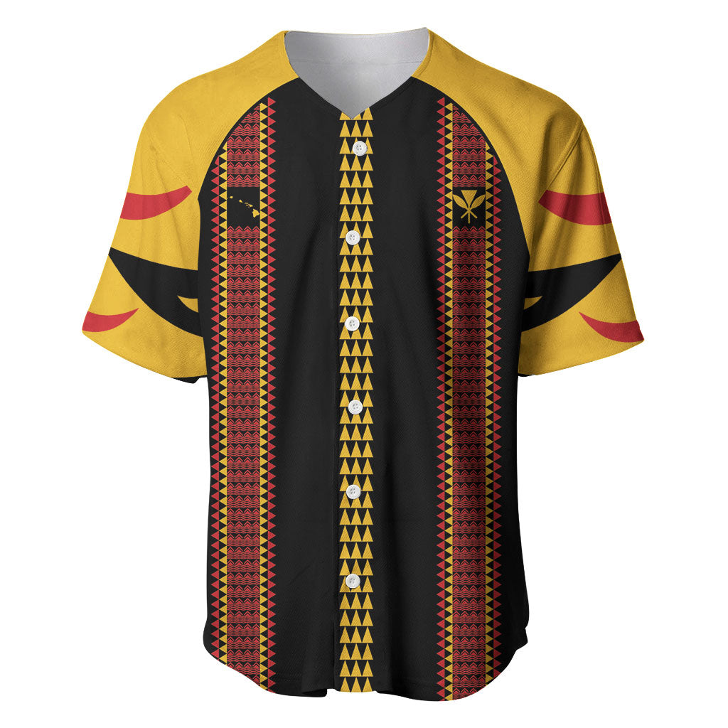 Hawaii Ahu Ula Inspired Baseball Jersey Black Version