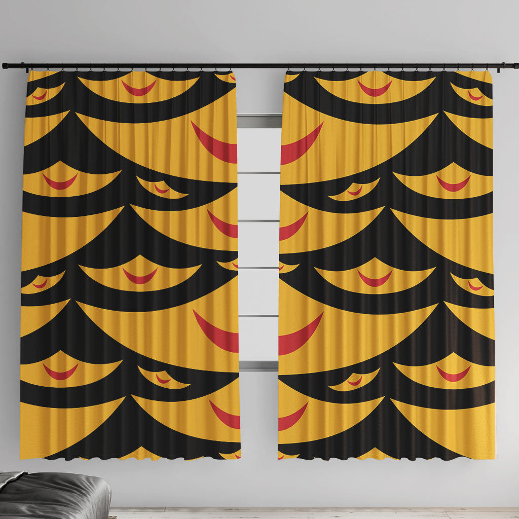 Hawaii Ahu Ula Inspired Window Curtain Black Version