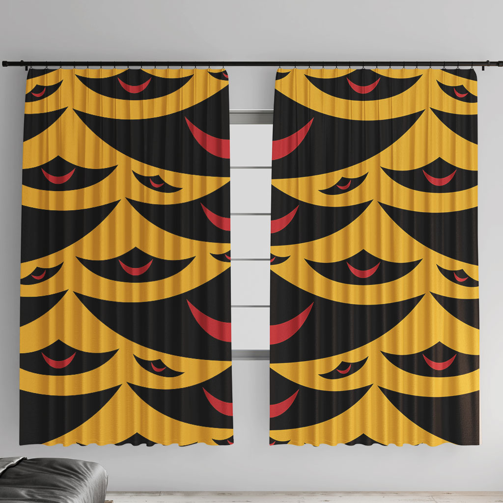 Hawaii Ahu Ula Inspired Window Curtain Yellow Version