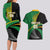 Custom New Zealand And South Africa Rugby Couples Matching Long Sleeve Bodycon Dress and Hawaiian Shirt 2023 Springboks Combine All Black Silver Fern LT05 - Polynesian Pride