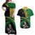 Custom New Zealand And South Africa Rugby Couples Matching Off Shoulder Maxi Dress and Hawaiian Shirt 2023 Springboks Combine All Black Silver Fern LT05 Green - Polynesian Pride