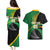 Custom New Zealand And South Africa Rugby Couples Matching Puletasi Dress and Hawaiian Shirt 2023 Springboks Combine All Black Silver Fern LT05 - Polynesian Pride