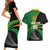 Custom New Zealand And South Africa Rugby Couples Matching Short Sleeve Bodycon Dress and Hawaiian Shirt 2023 Springboks Combine All Black Silver Fern LT05 - Polynesian Pride