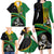 Custom New Zealand And South Africa Rugby Family Matching Long Sleeve Bodycon Dress and Hawaiian Shirt 2023 Springboks Combine All Black Silver Fern LT05 - Polynesian Pride