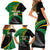 Custom New Zealand And South Africa Rugby Family Matching Short Sleeve Bodycon Dress and Hawaiian Shirt 2023 Springboks Combine All Black Silver Fern LT05 - Polynesian Pride