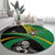 New Zealand And South Africa Rugby Round Carpet 2023 Springboks Combine All Black Silver Fern LT05 - Polynesian Pride