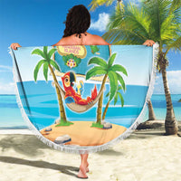 Aloha Hawaii Beach Blanket Funny Macaw Parrot Tropical Vibe LT05 - Polynesian Pride