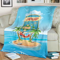 Aloha Hawaii Blanket Funny Macaw Parrot Tropical Vibe
