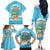 Aloha Hawaii Family Matching Off The Shoulder Long Sleeve Dress and Hawaiian Shirt Funny Macaw Parrot Tropical Vibe