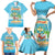 Aloha Hawaii Family Matching Short Sleeve Bodycon Dress and Hawaiian Shirt Funny Macaw Parrot Tropical Vibe