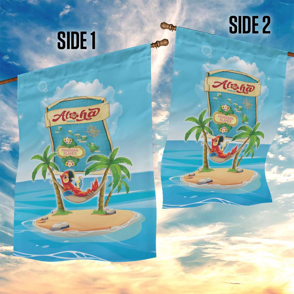 Aloha Hawaii Garden Flag Funny Macaw Parrot Tropical Vibe LT05 - Polynesian Pride
