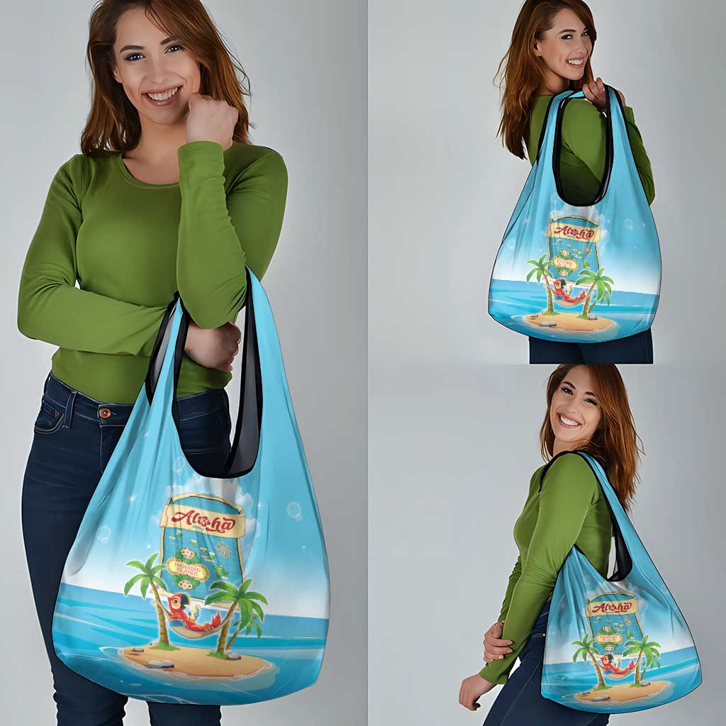 Aloha Hawaii Grocery Bag Funny Macaw Parrot Tropical Vibe LT05 - Polynesian Pride