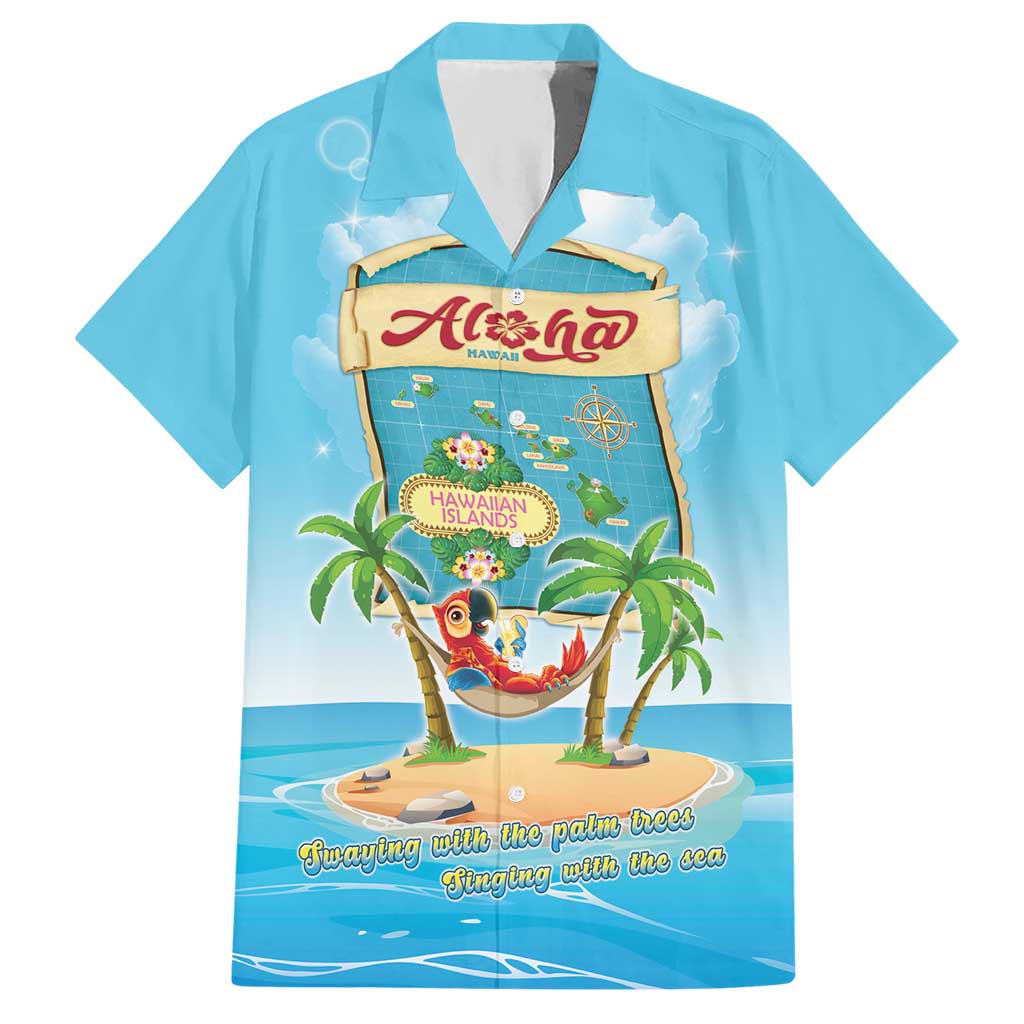 Aloha Hawaii Hawaiian Shirt Funny Macaw Parrot Tropical Vibe LT05 Blue - Polynesian Pride