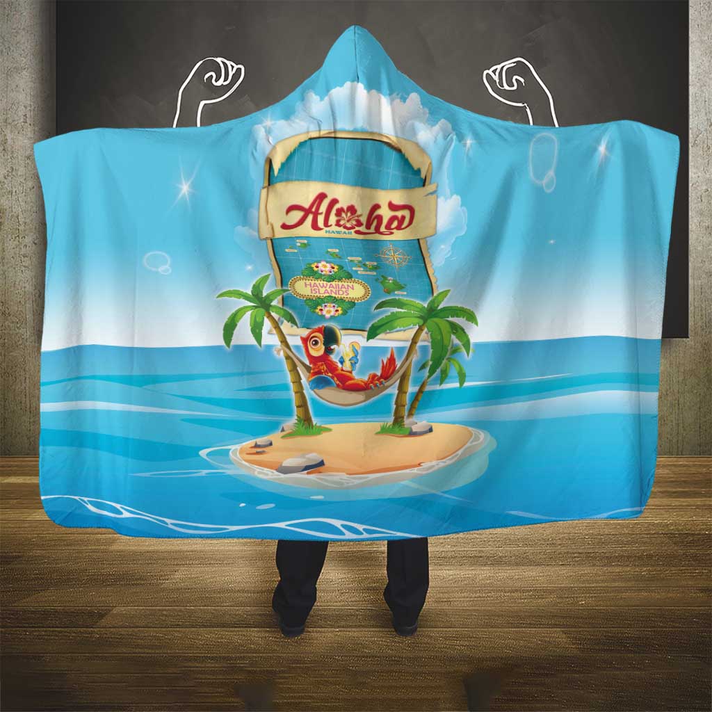 Aloha Hawaii Hooded Blanket Funny Macaw Parrot Tropical Vibe LT05 - Polynesian Pride